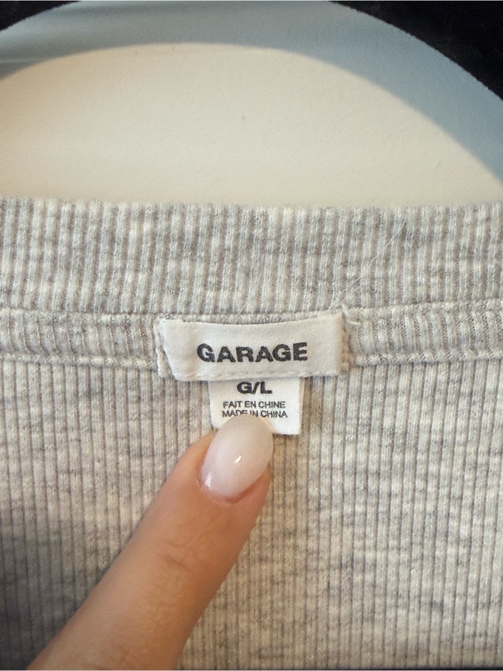 Garage Light Gray Ribbed Tank Top - Picture 2 of 2